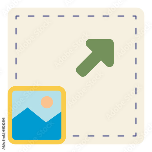 resize image picture flat icon