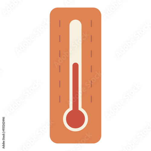 room thermometer flat icon