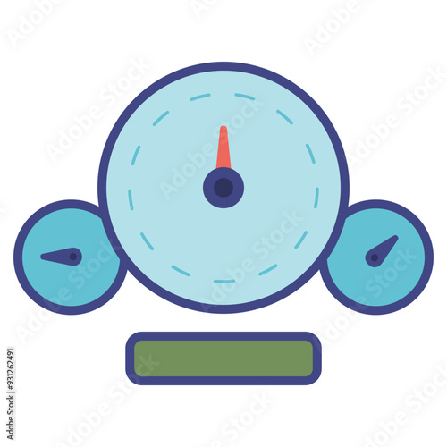 speedometer gauge measuring vehicle speed flat icon