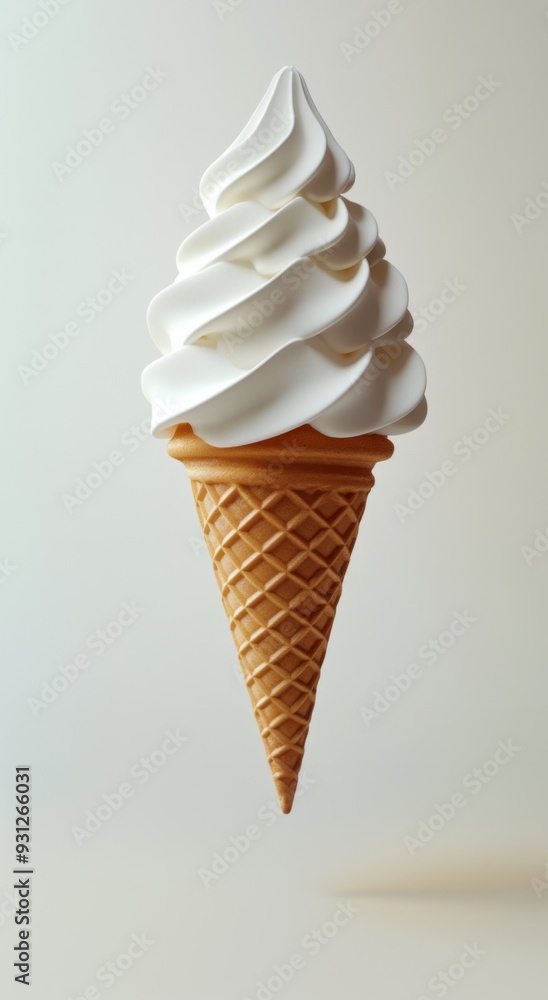 Ice Cream Cone Close-up on a Minimalist Background, Commercial Photography prop, Wallpaper, banner design, brochure, web, advertising, illustration, concept of healthy life style, summer time, Ice Cream Cone Close-up on a Minimalist Background, Commercial Photography prop, Wallpaper, banner design, brochure, web, advertising, illustration, concept of healthy life style, summer time,
