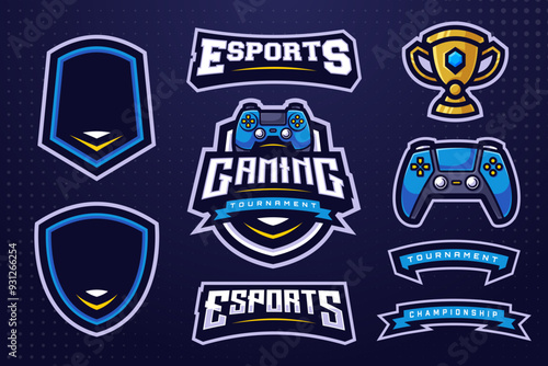 Gaming Logo Bundle Template for E-sports Team or Game Tournament