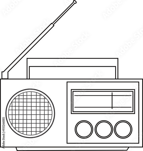 Radio Stereo Outline