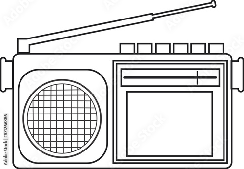 Radio Stereo Outline