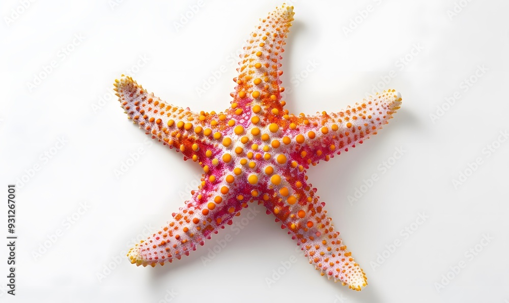 The Caribbean starfish on white background. The Caribbean starfish on white background.