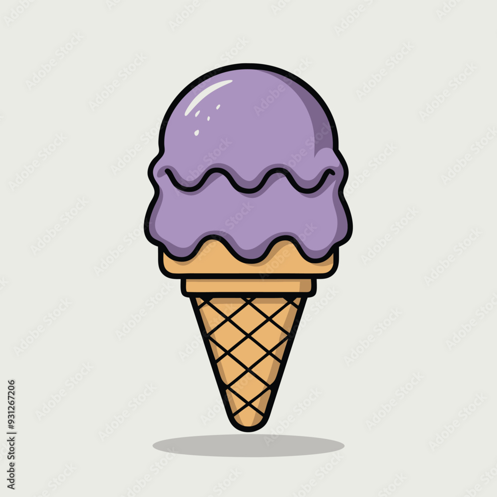 An Ice Cream Cartoon Style Vector An Ice Cream Cartoon Style Vector