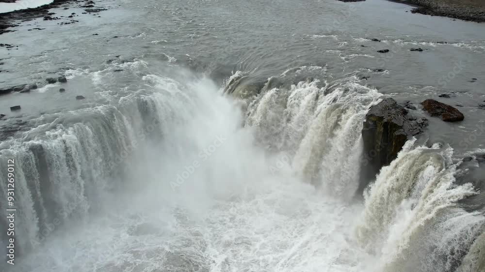 Dettifoss - Iceland's most powerful waterfall view from above Dettifoss - Iceland's most powerful waterfall view from above