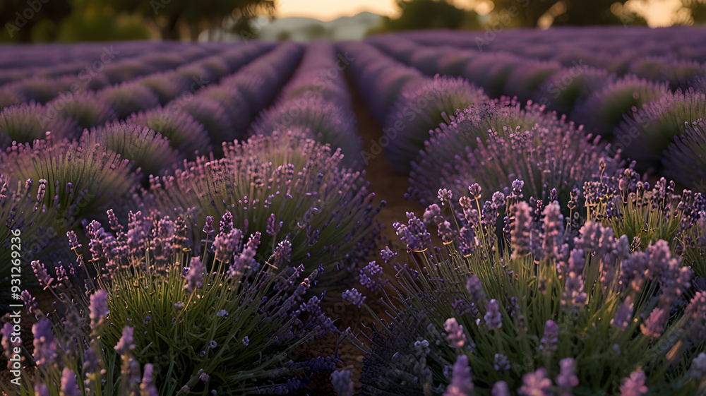 Obraz premium lavender field region, ai generated