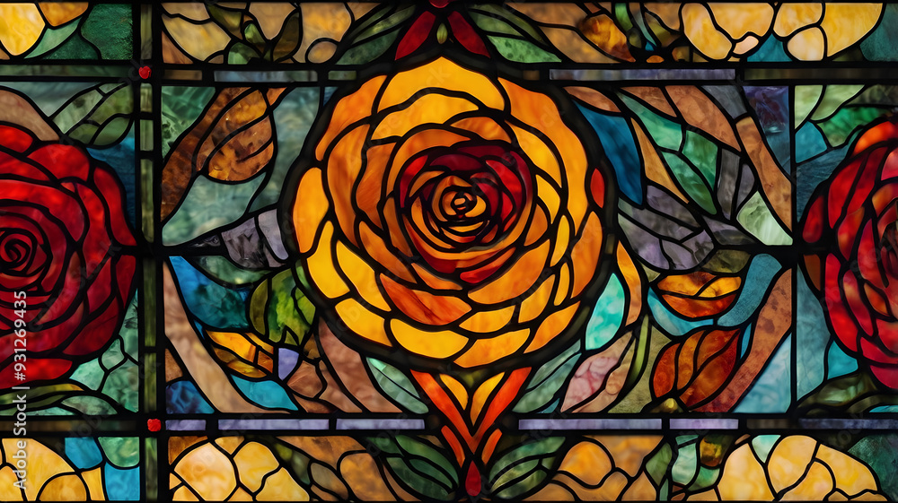stained glass window in a church, ai generated stained glass window in a church, ai generated