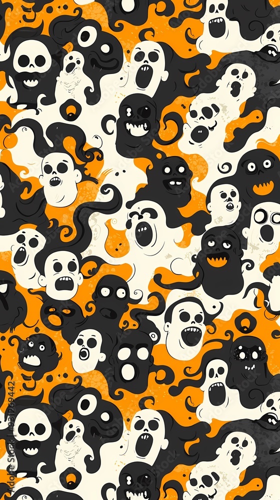 Halloween Ghostly Pattern Halloween Ghostly Pattern