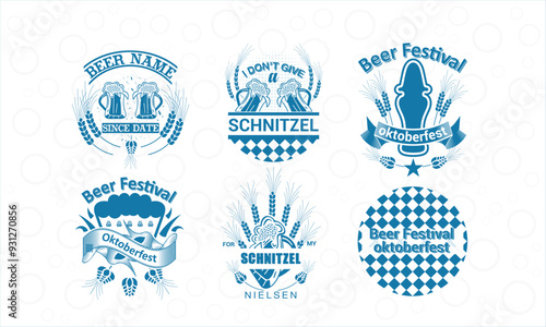 oktoberfest collection silhouette vector trendy design