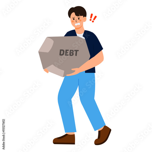 Financial Struggle Character 2 Men Have Debts 2