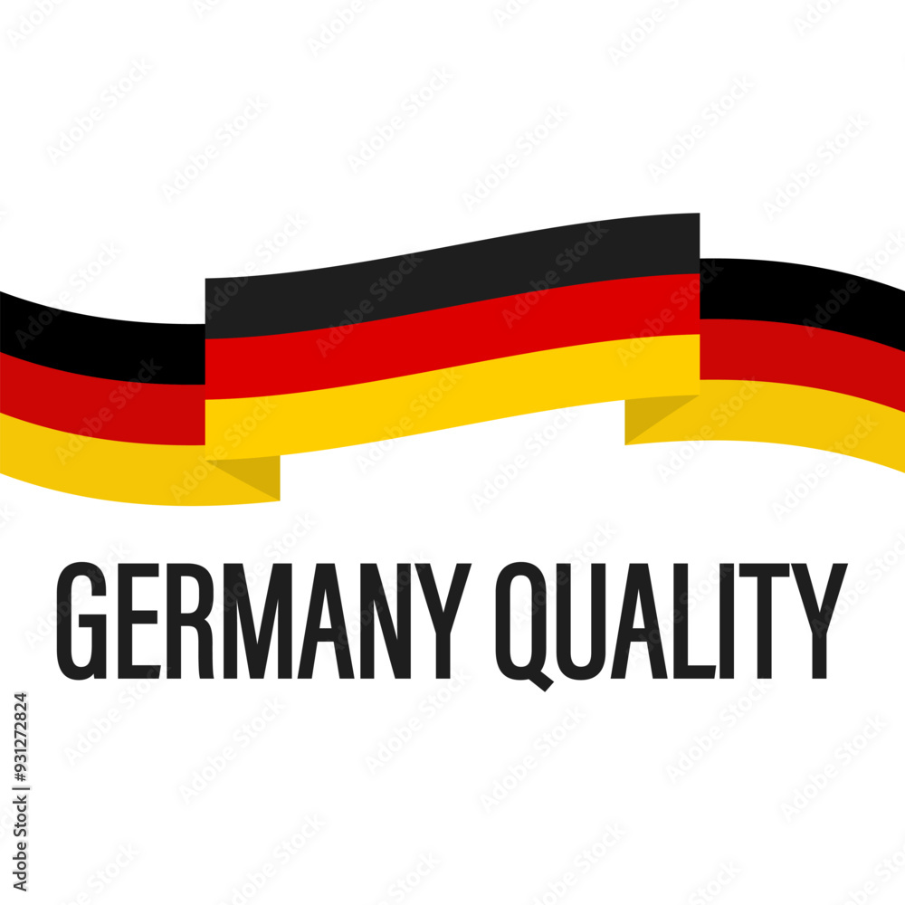 Obraz premium Made in Germany, Germany Quality, Germany Flag , Germany Product Emblem. Vector Flat Icon Label