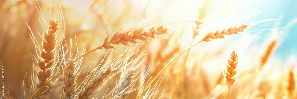 A serene banner with a golden wheat field as the backdrop, perfect for creating a warm and inviting Thanksgiving atmosphere with text overlays A serene banner with a golden wheat field as the backdrop, perfect for creating a warm and inviting Thanksgiving atmosphere with text overlays
