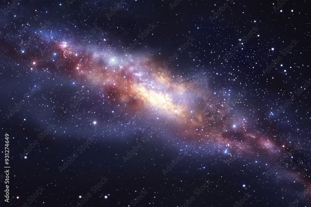 Cosmic Canvas: A Swirl of Stars and Nebulas Cosmic Canvas: A Swirl of Stars and Nebulas
