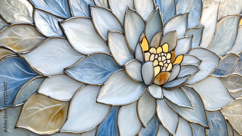 Pastel Dahlia in Stained Glass: Nature’s Beauty