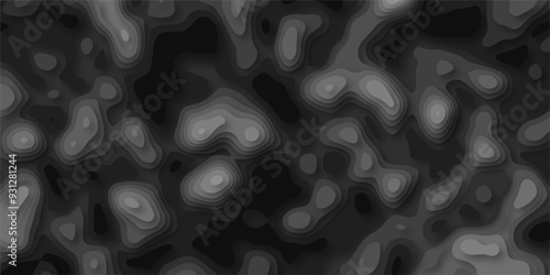 3D Stylized topographic contour map. Abstract lines or wavy backdrop background. Geography scheme and terrain. Topography grid map. Geographic line mountain relief. Contour map background