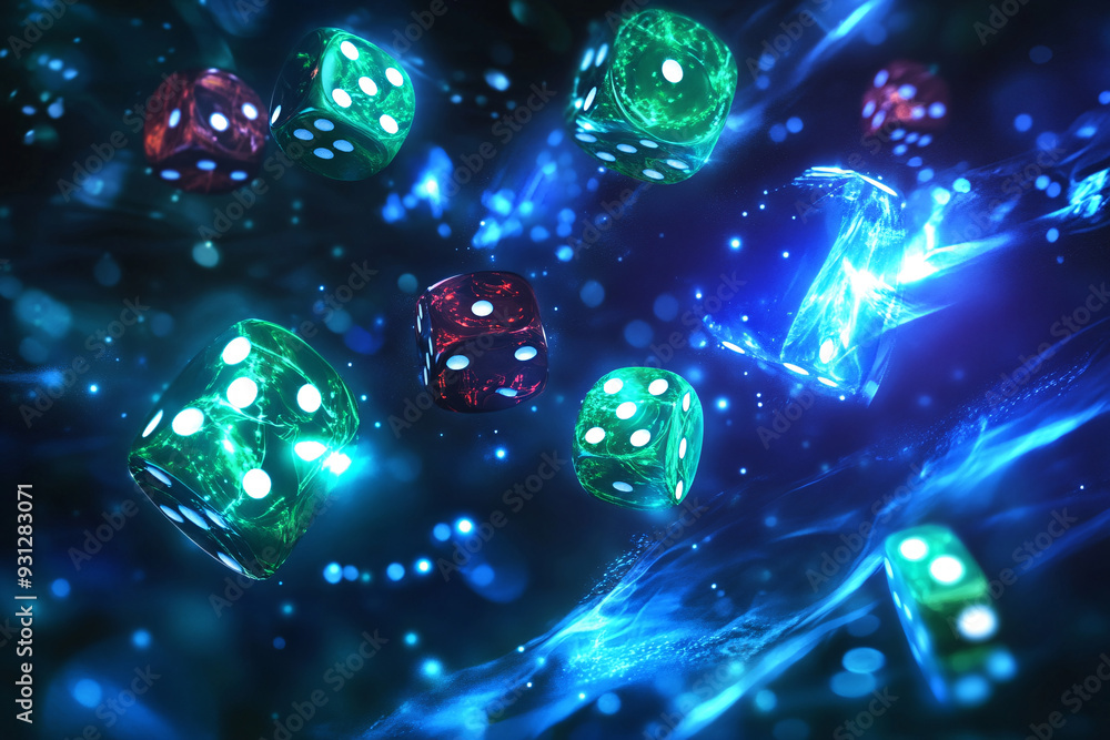 Casino set with roulette wheel, cards, dice and poker chips. Colorful Casino background Casino set with roulette wheel, cards, dice and poker chips. Colorful Casino background