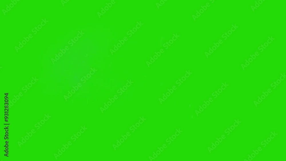 Suppressed fire Realistic gun shot muzzle flashes set. on looping isolated green screen transparent background