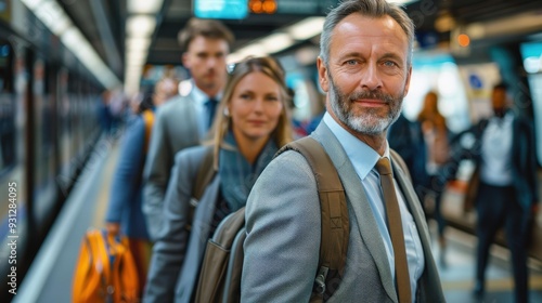 Commuter in Suit