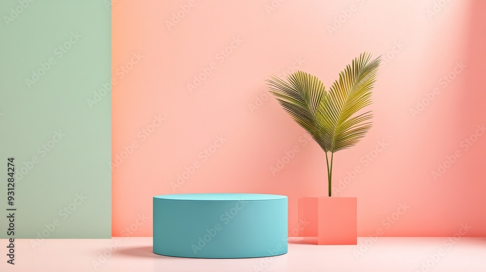 Abstract background with a podium for product presentation Abstract background with a podium for product presentation