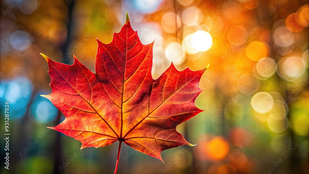 Vibrant red maple leaf in medium shot, maple leaf, red, vibrant, nature, autumn, fall, close up, foliage, macro, tree, seasonal Vibrant red maple leaf in medium shot, maple leaf, red, vibrant, nature, autumn, fall, close up, foliage, macro, tree, seasonal