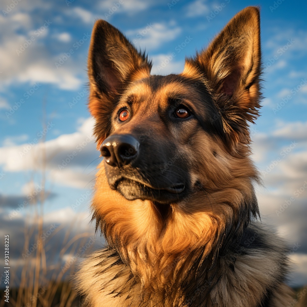 Images showcasing the strength and agility of a German shepherd dog
