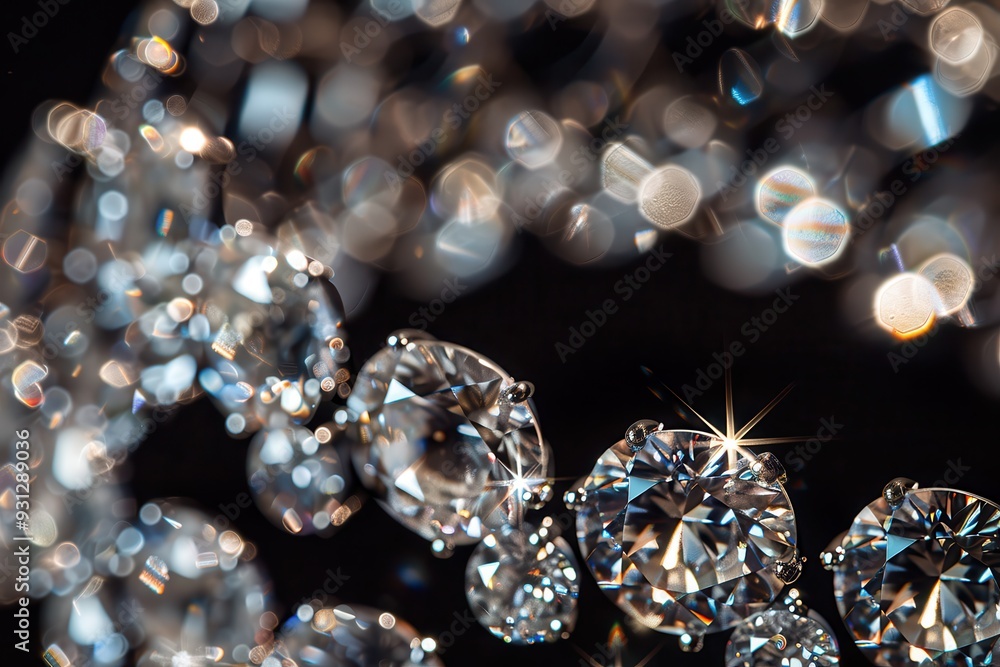 Diamond Frame. Elegant Gemstone Border for Romantic Jewelry Photos Diamond Frame. Elegant Gemstone Border for Romantic Jewelry Photos