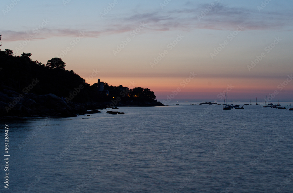 plage des dames à la tombée de la nuit, ile de noirmoutier - vendée plage des dames à la tombée de la nuit, ile de noirmoutier - vendée