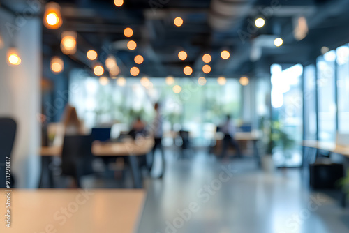 Business office with blurred people casual wear, with blurred bokeh background, blurred background