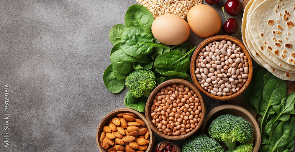 Fresh vegetables and fruits, dry grains and legumes for healthy vegetarianism that lowers cholesterol and blood pressure. Fresh vegetables and fruits, dry grains and legumes for healthy vegetarianism that lowers cholesterol and blood pressure.