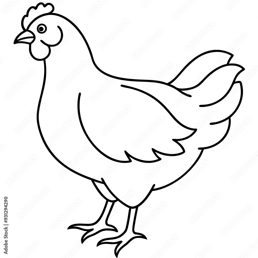 Fototapeta premium Chicken vector illustration.