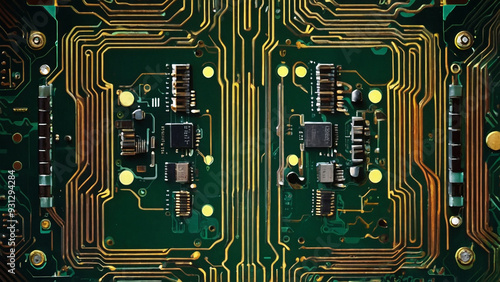 AI-Generated Tea Photo with Circuit Board Design
