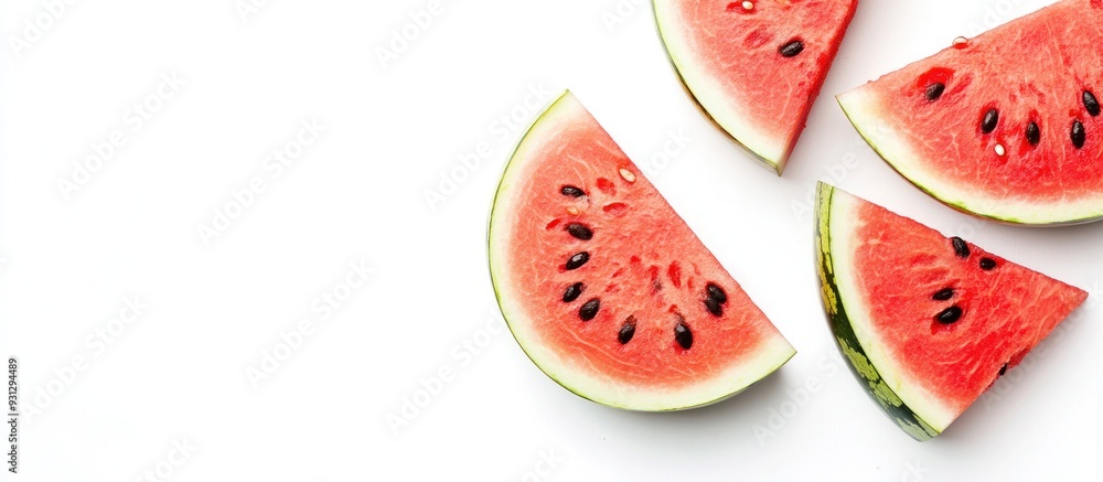 Watermelon Slices on White Background Watermelon Slices on White Background