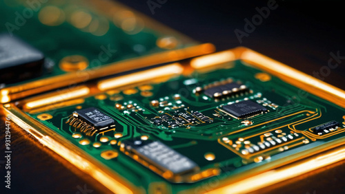 AI-Generated Tea Photo with Circuit Board Design