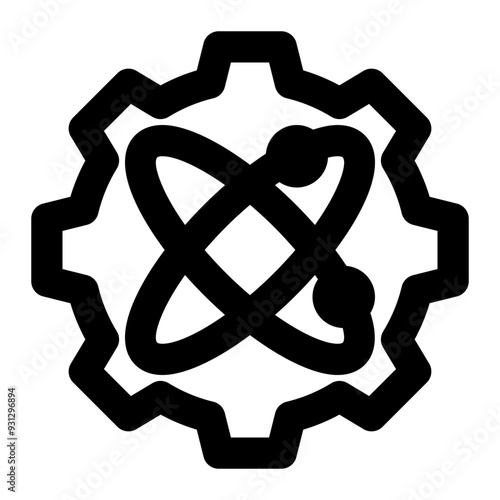 chemical engineering, physical engineering, biochemical engineering, chemistry, physics, engineering outline icon