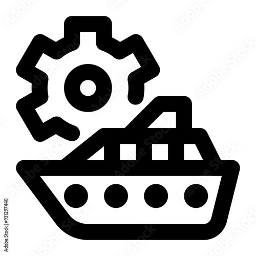 marine engineering, naval engineering, ship building, engineering, ship, marine outline icon