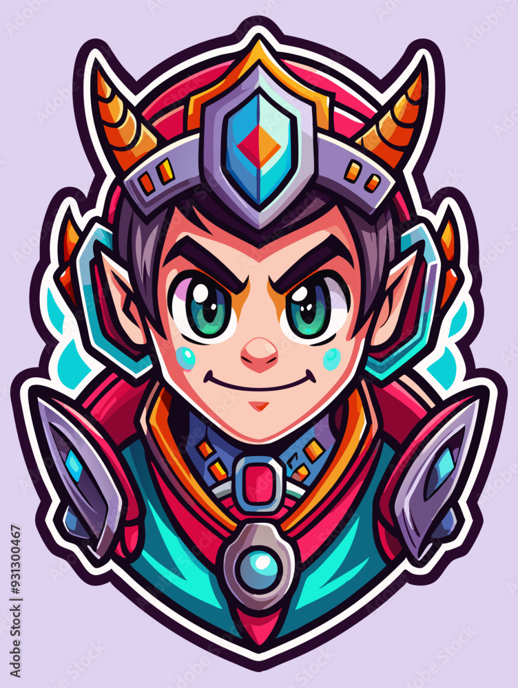 Obraz premium Sticker vector graphics illustration