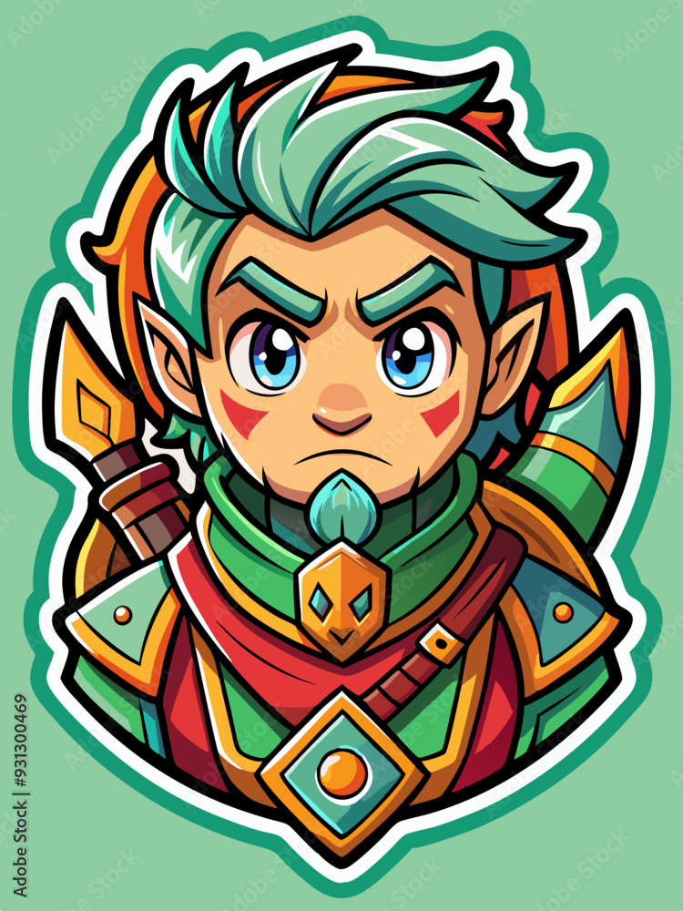 Fototapeta premium Sticker vector graphics illustration