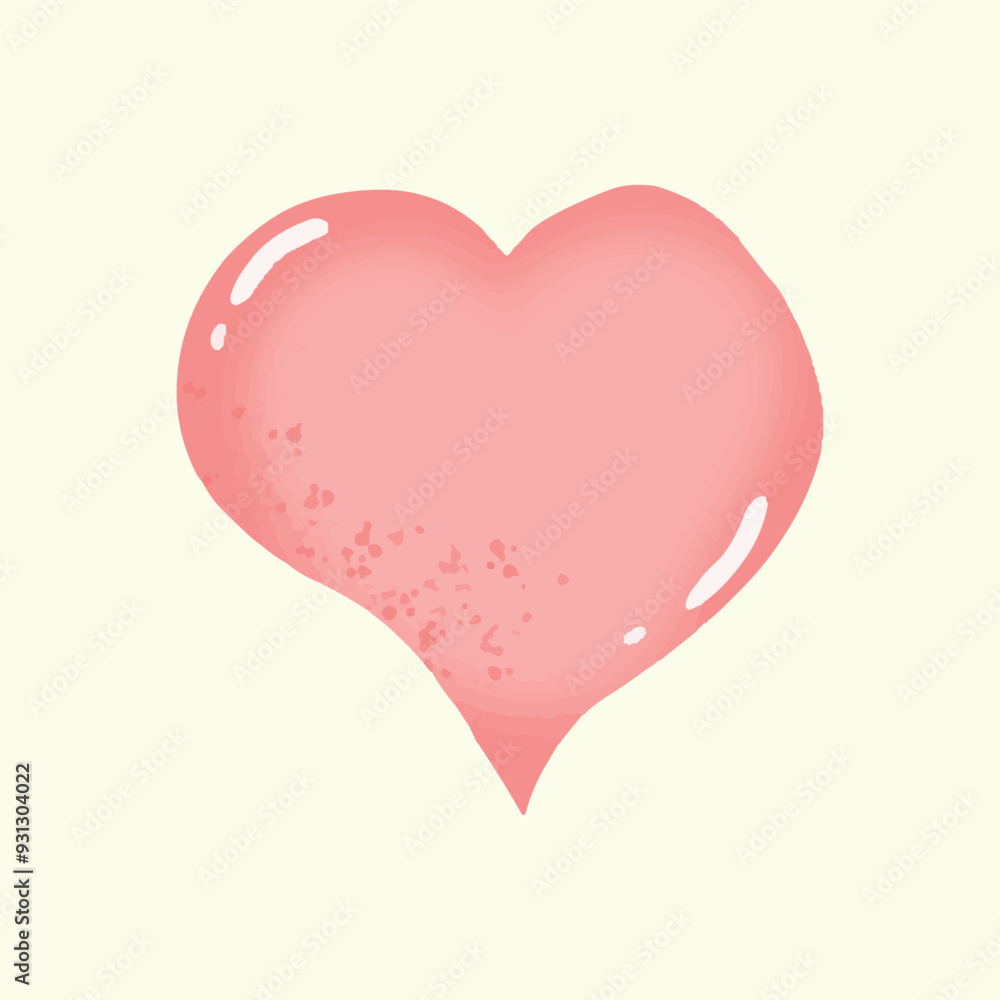 watercolor red love element design. red heart design stock watercolor red love element design. red heart design stock