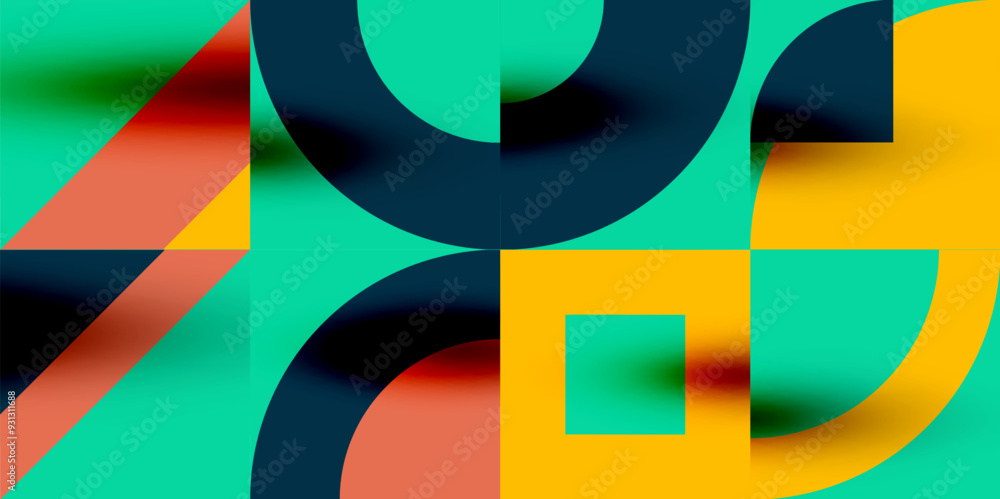 Neo memphis geometric pattern with circles, squares. Pop art abstract background for covers, banners, flyers and posters and other templates Neo memphis geometric pattern with circles, squares. Pop art abstract background for covers, banners, flyers and posters and other templates