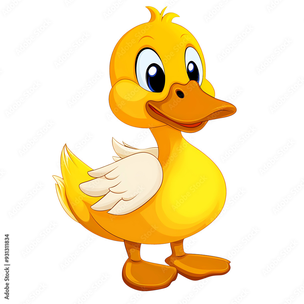 Fototapeta premium duck farm animal Cartoon Illustration on transparent background, generated ai