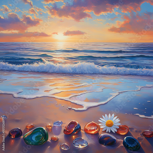 Seaside at Sunset with Rocks

 photo