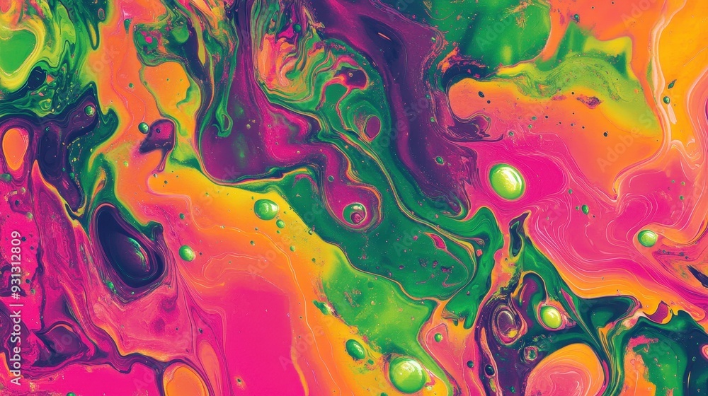 A vibrant abstract design featuring swirling colors in pink, green, and yellow hues. A vibrant abstract design featuring swirling colors in pink, green, and yellow hues.