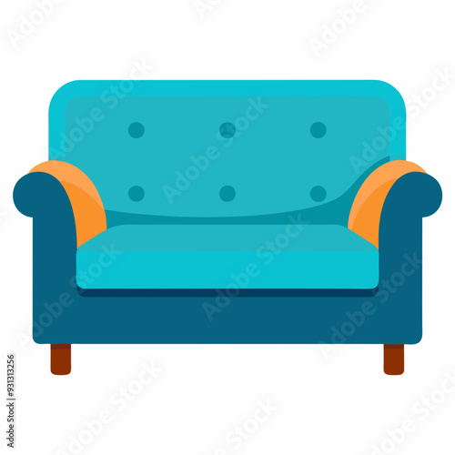 Sofa vector art illustration 