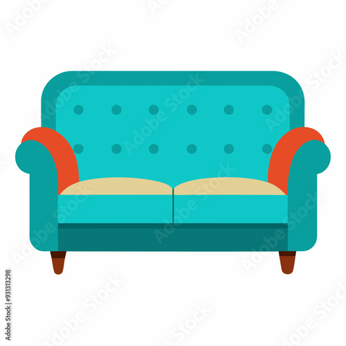 Sofa vector art illustration 