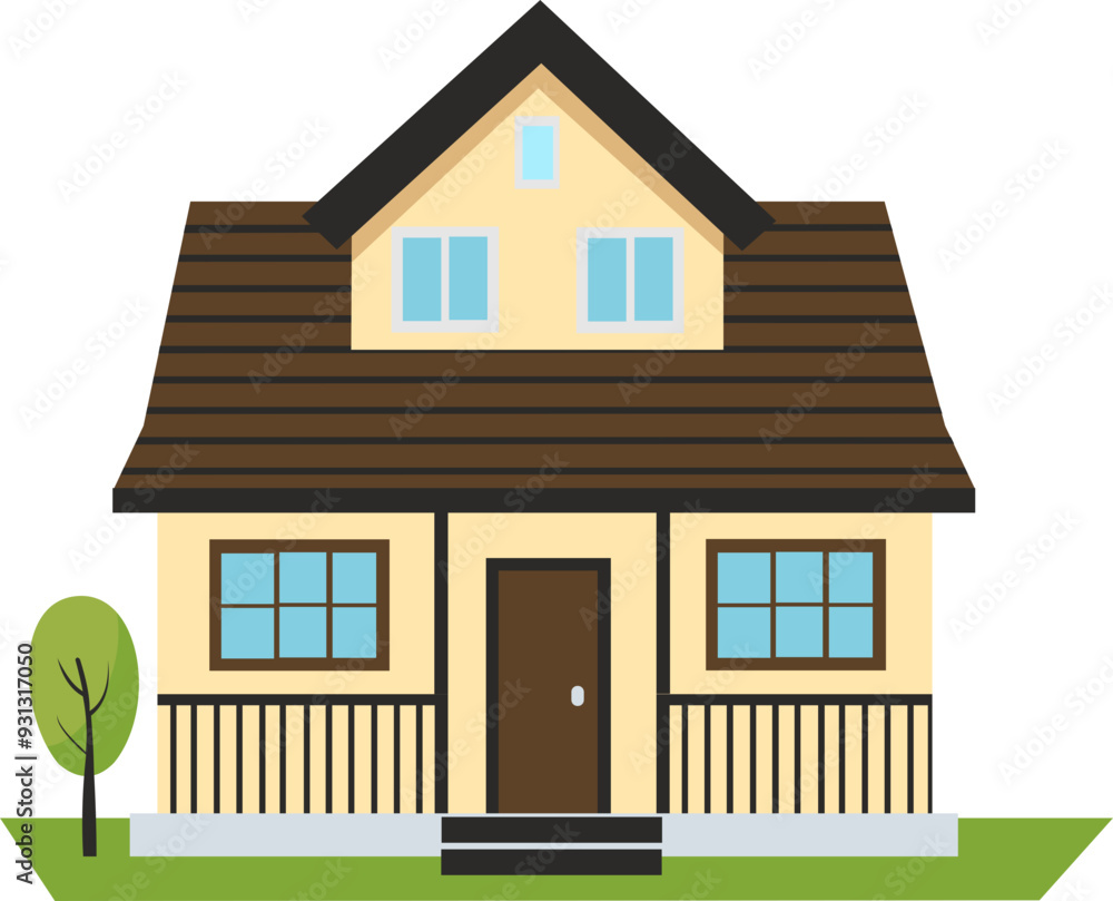 Residential House Illustration Residential House Illustration