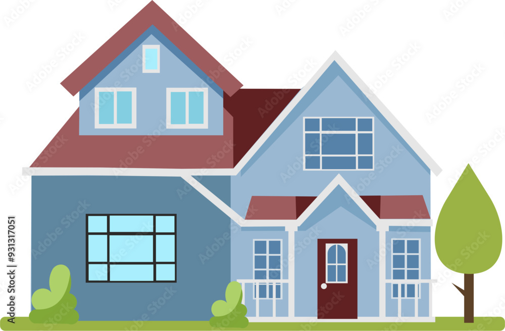 Residential House Illustration Residential House Illustration