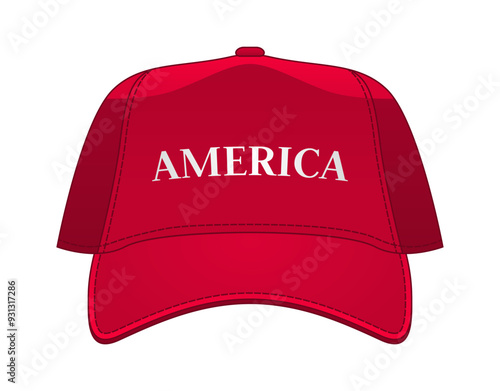 Red cap with the inscription "America".