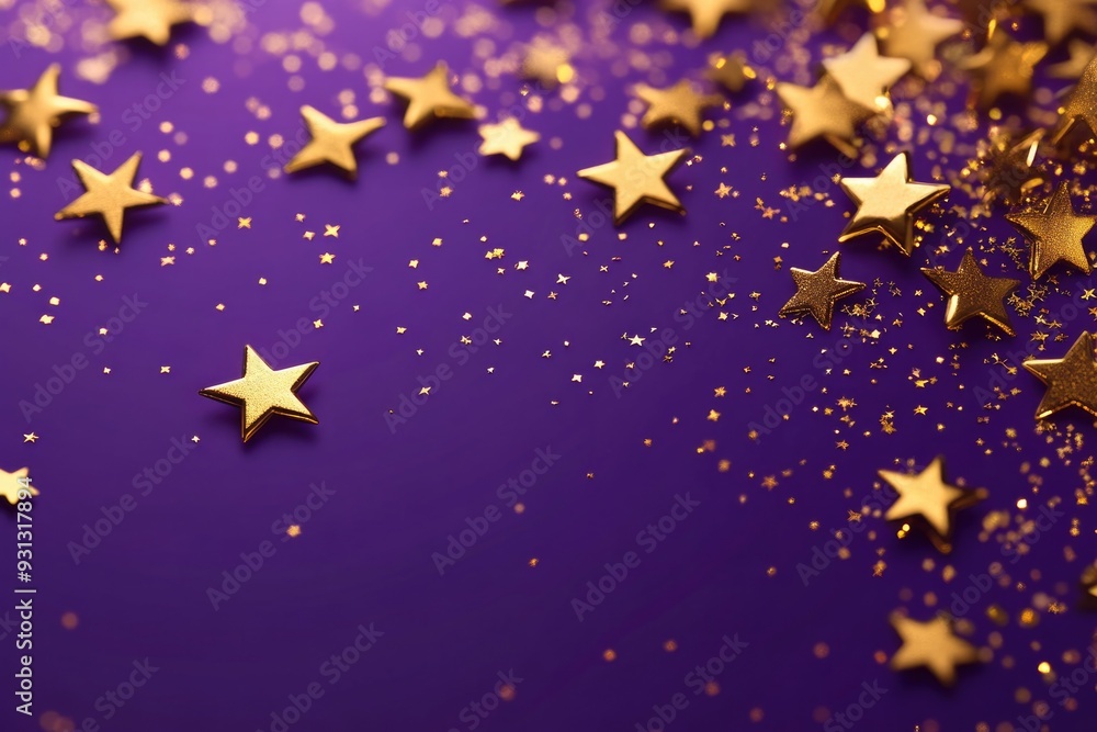 Gold stars on purple background Gold stars on purple background