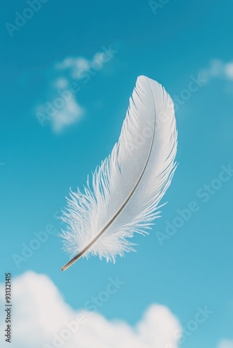 White Feather Floating